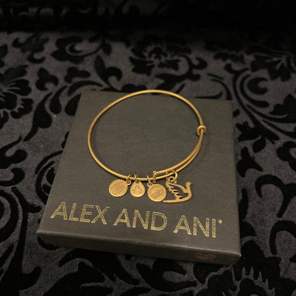 Alex and Ani Sacred Dove Bangle Bracelet *New